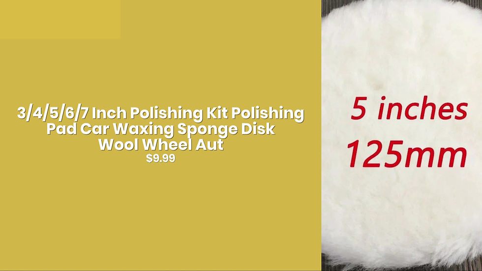 Thumbnail: 3/4/5/6/7 Inch Polishing Kit Polishing Pad Car Waxing Sponge Disk Wool Wheel Aut