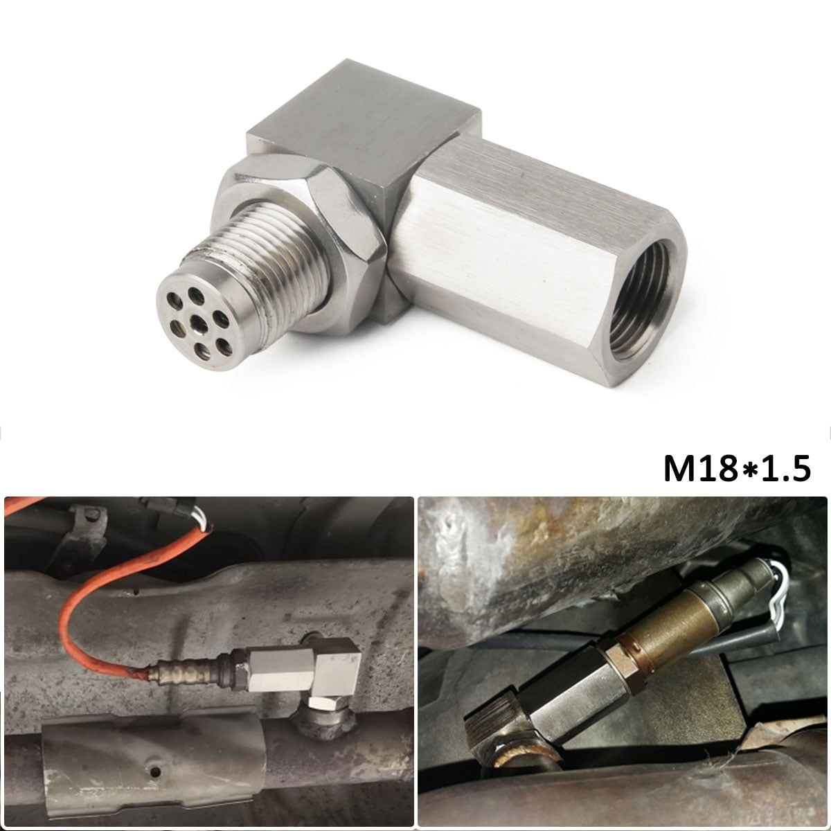 O₂ Sensor Spacer Adapter 90 Degree Connector Adapter M18x1.5 Universal