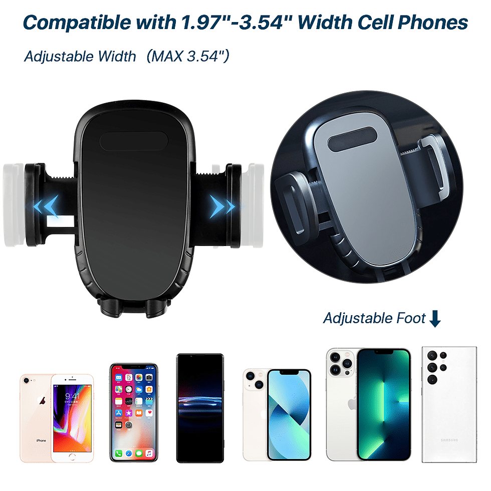 Thumbnail: OWNTECH Cell Phone Holder for Car Cup Holder Phone Mount Car Assoceries Uni..