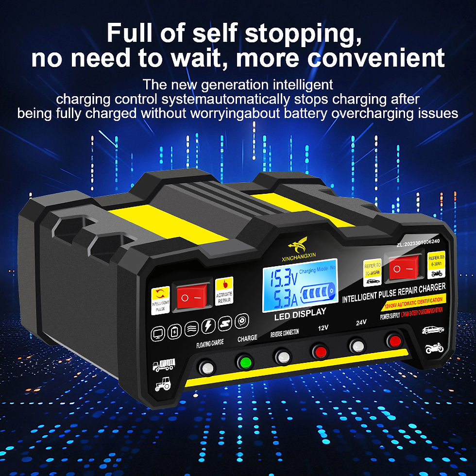 Thumbnail: 300AH 220W Full Automatic Car Battery Charger For Wet Dry Lead Acid LCD Display