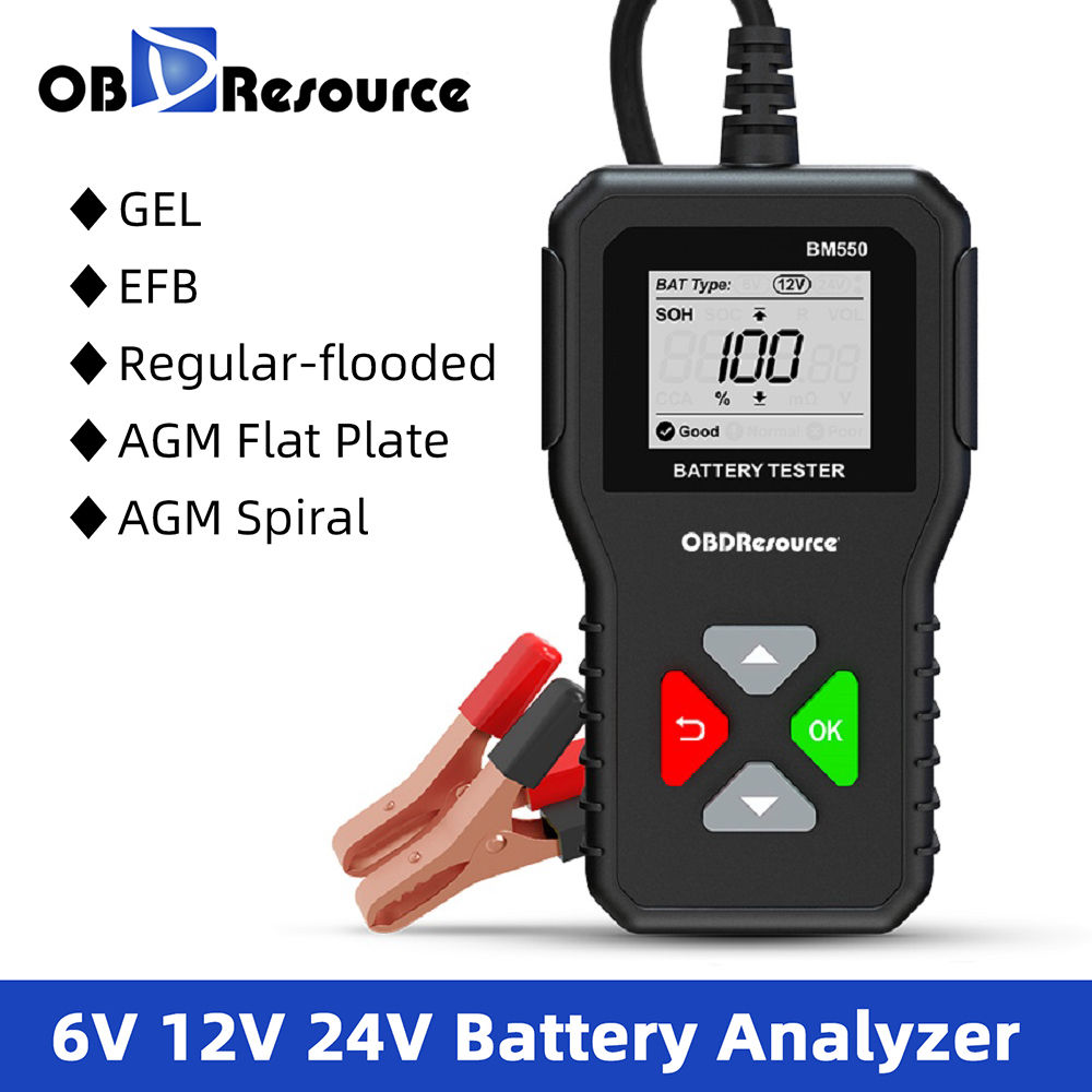 Car Battery System Detect 6V 12V 24V 100-2000 CCA Car Battery Tool BM550 Car Bat
