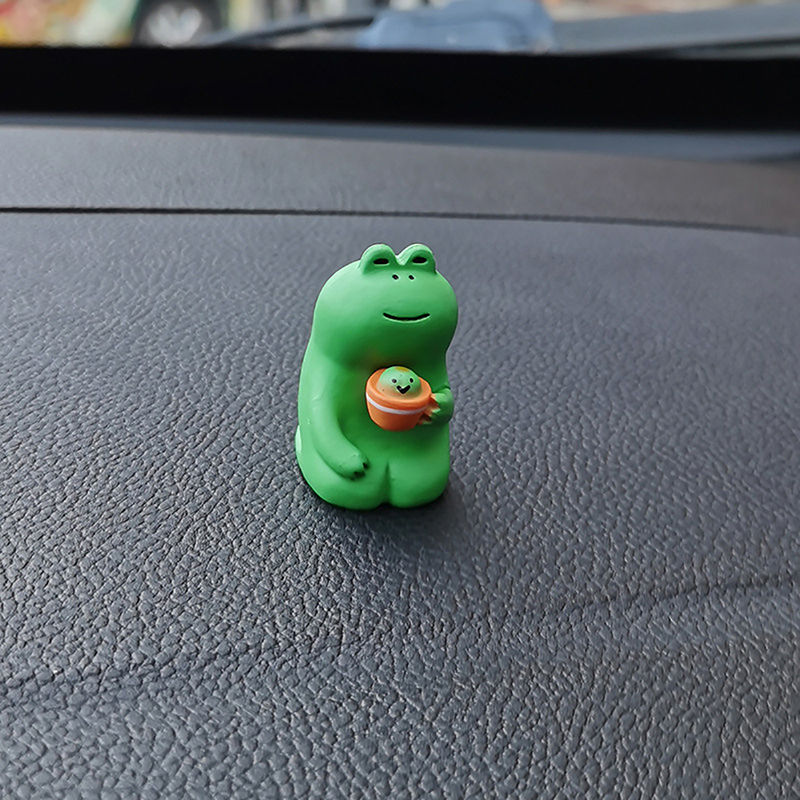 Thumbnail: Cute Animal Home Decoration Car Interior Accessories Frog Cat Car Ornament