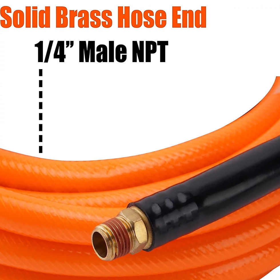 Thumbnail: Air Compressor Kit, 3/8 inch X 25 ft PVC Hose, Air Tool Accessories, 1/4 in..