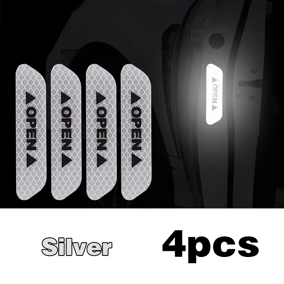 Thumbnail: NEW Reflective Car Door Sticker Safety Opening Warning Reflector Tape Decal Car