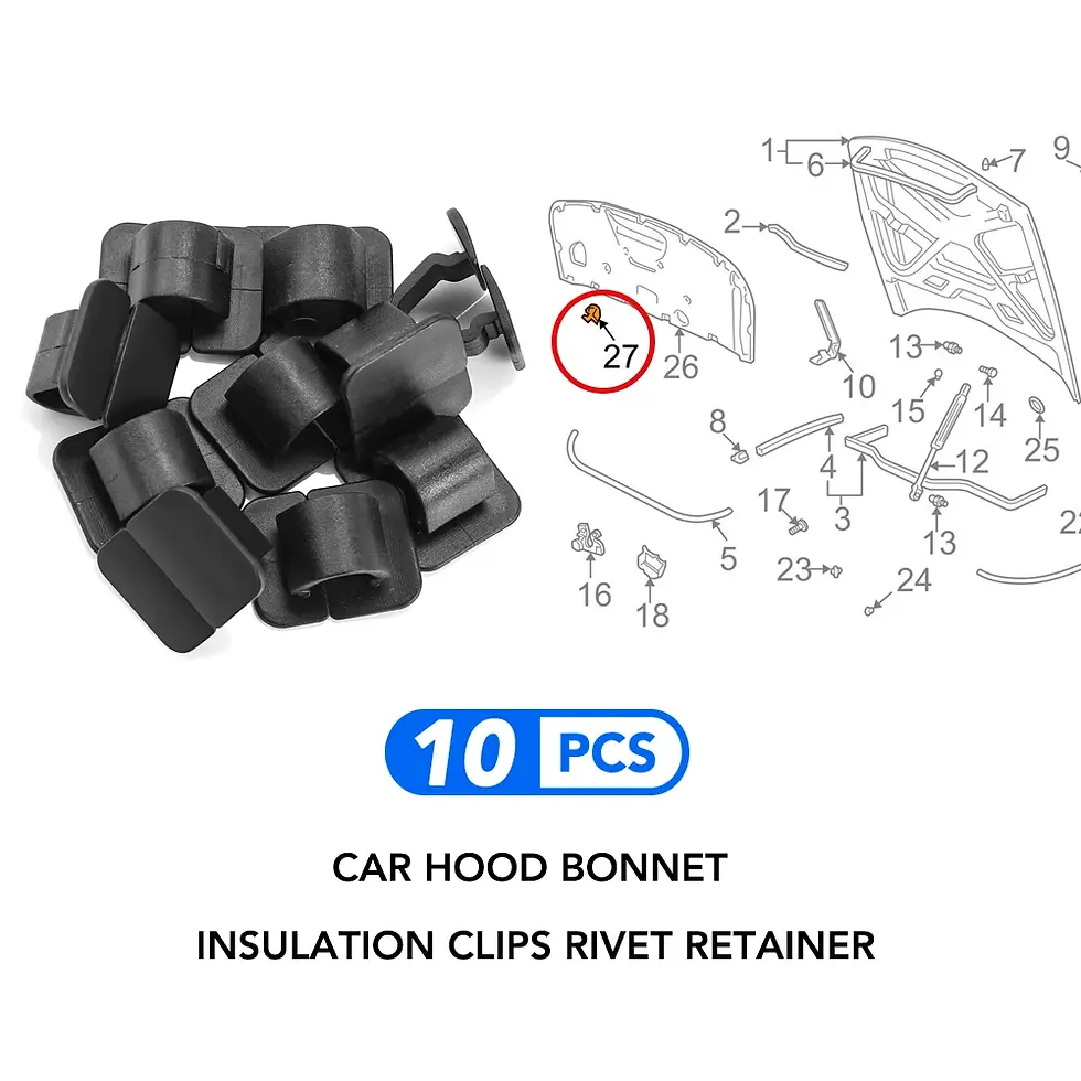 Thumbnail: 10x Car Plastic Hood Bonnet Insulation Clip for Audi A3 A4 B6 B8 A6 C5 C6 80 B5