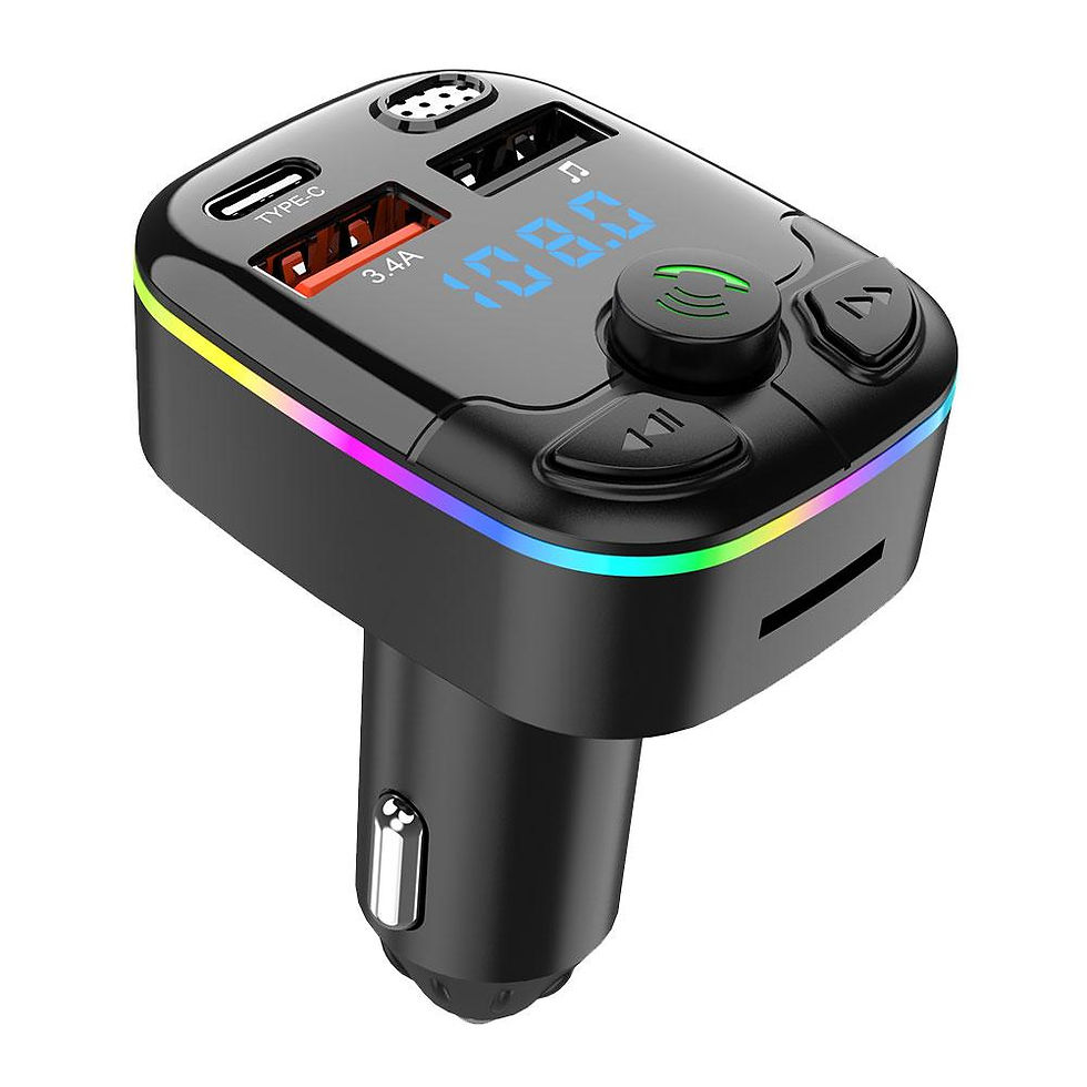 Thumbnail: Bluetooth 5.3 FM Transmitter Handsfree Car AUX Radio Modulator MP3 Player with P