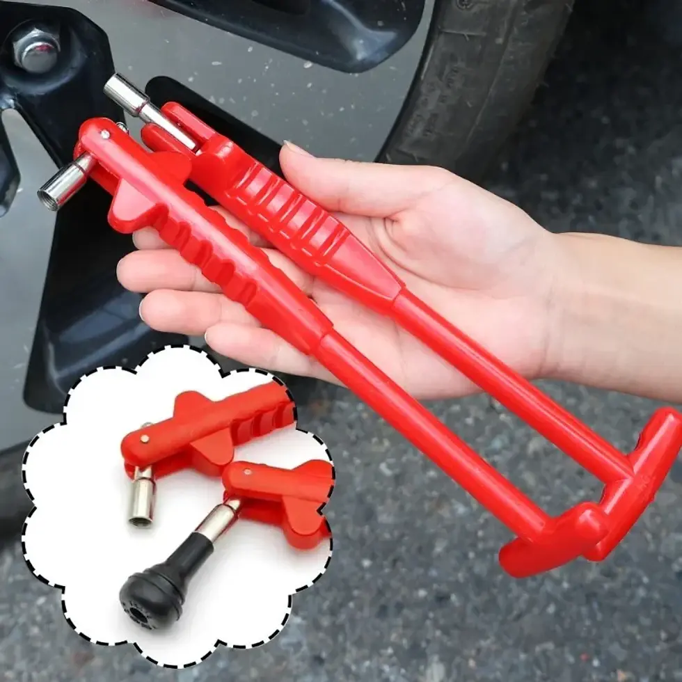 Thumbnail: Car Tire Valve Puller Universal Auto Wheel Tyre Valve Pull Rod TR414 Vacuum Tire