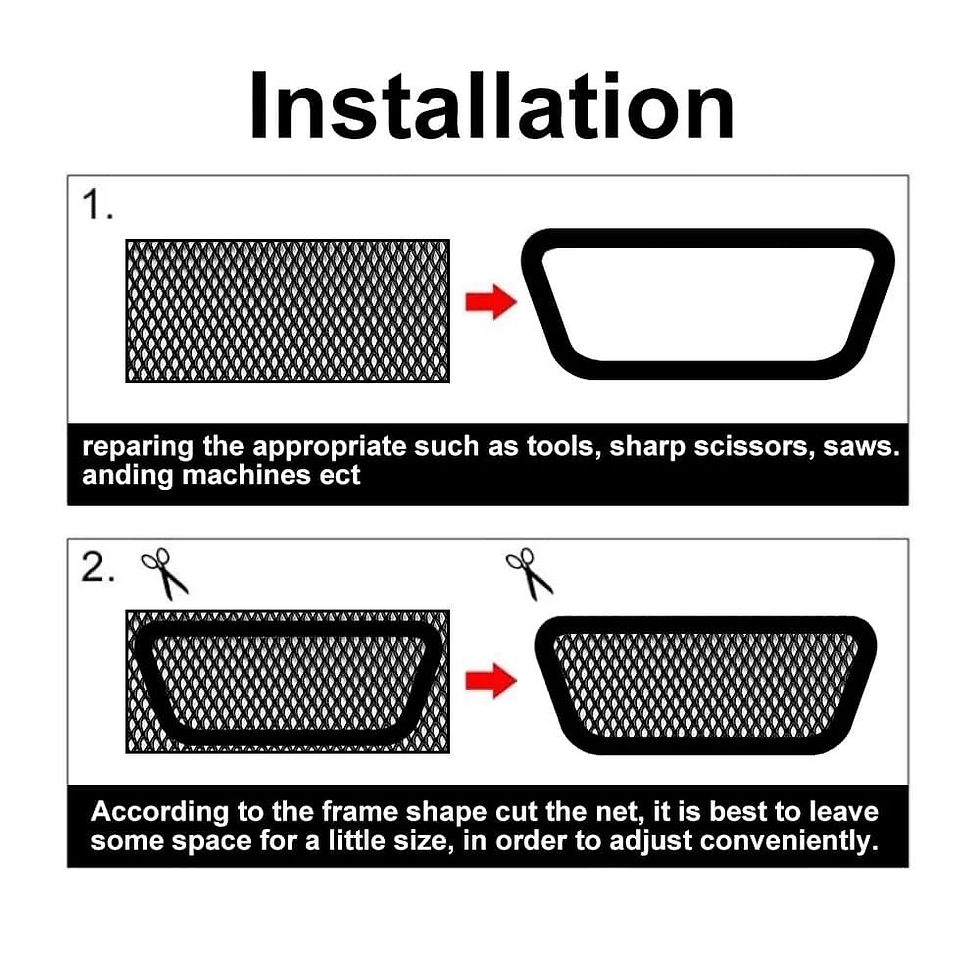 Thumbnail: 120cm Universal 3D ABS Racing Bumper Vents – Black Honeycomb Grill Mesh Spoiler