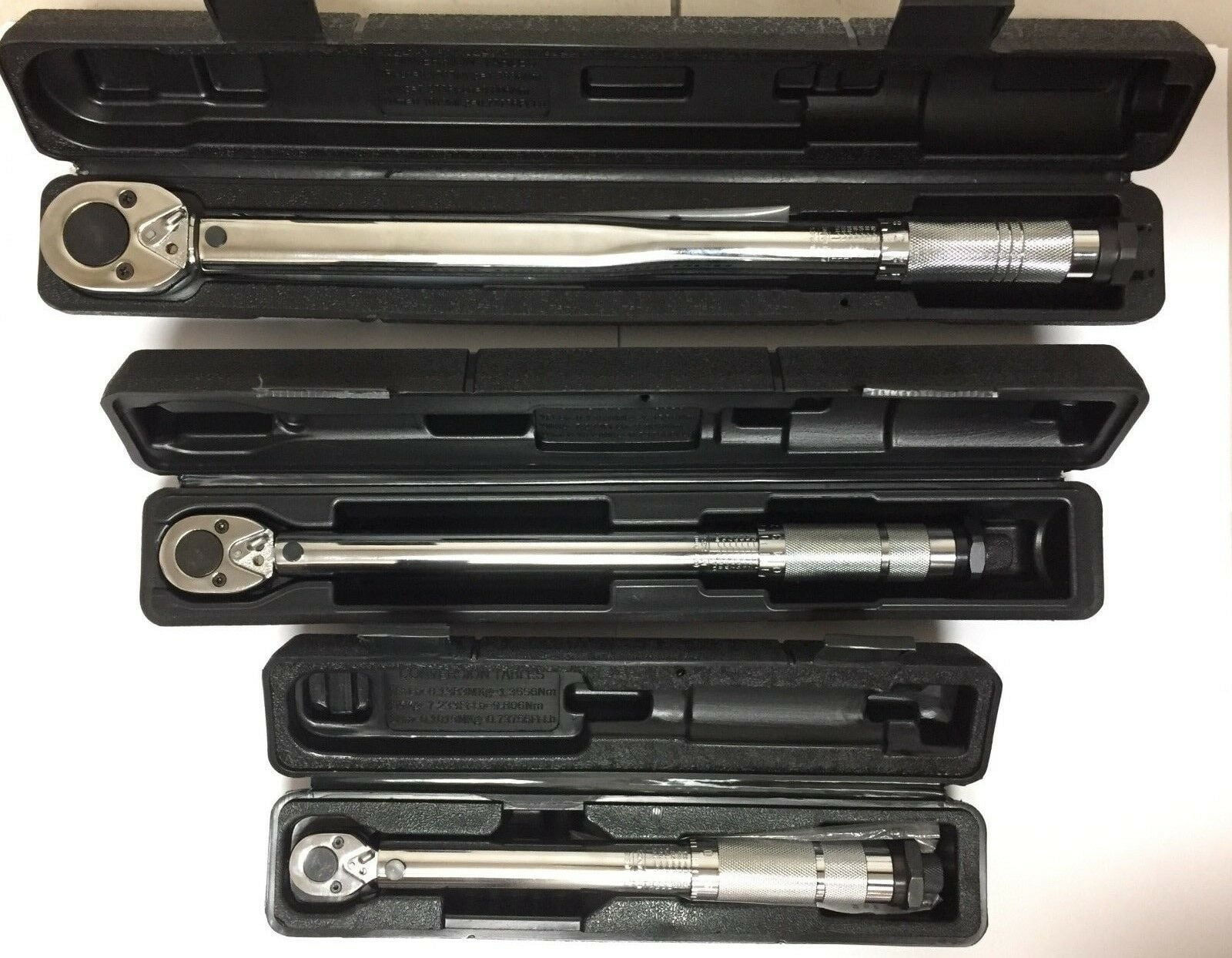 Torque Wrench Set 3 pc 1/2", 3/8" and 1/4" - Code Auto Tool and Restoration..