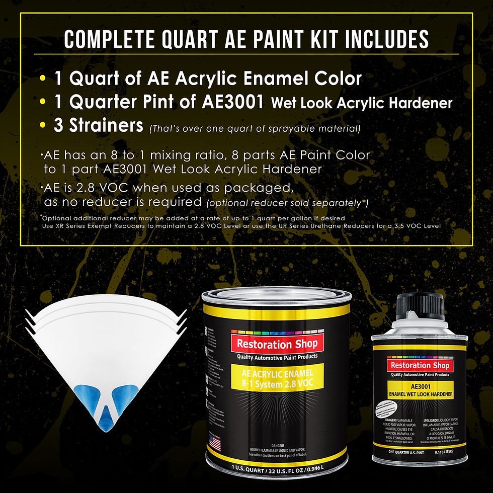 Thumbnail: - Arctic White Acrylic Enamel Auto Paint - Complete Quart Paint Kit - Single Sta