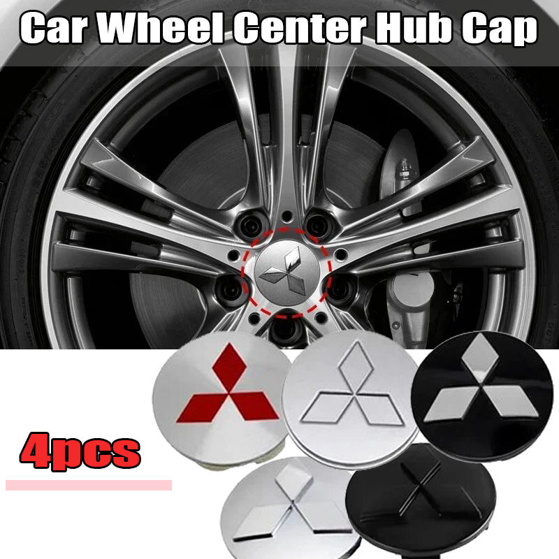 4PCS ABS Car Wheel Center Hub Cap Cover for Mitsubishi Ralliart Lancer ASX Colt