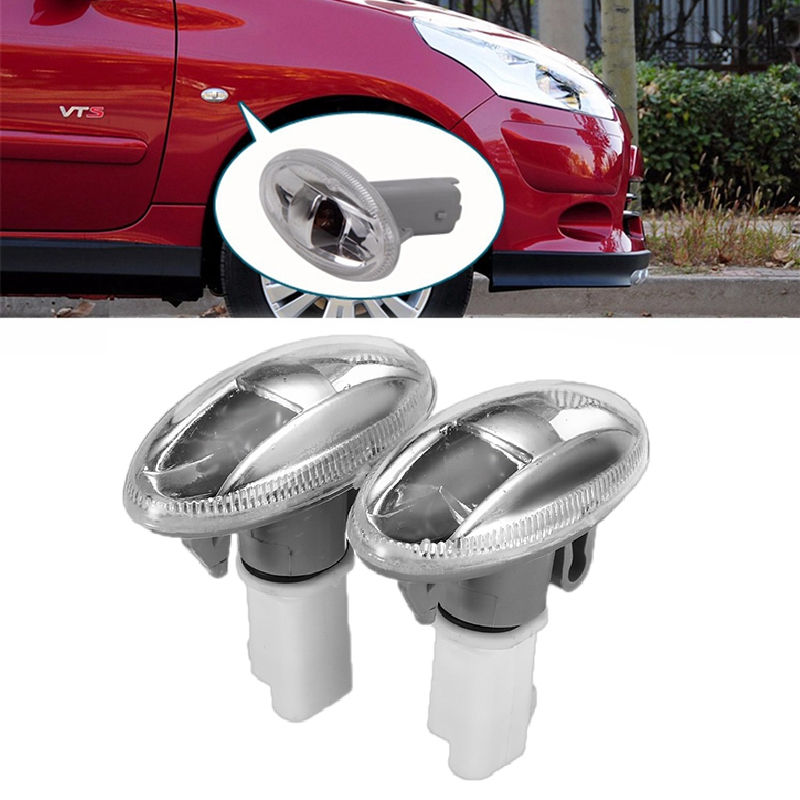 Thumbnail: 2Pcs Car Partner Side Steering Indicator Repeater Light for Peugeot 108 107 407
