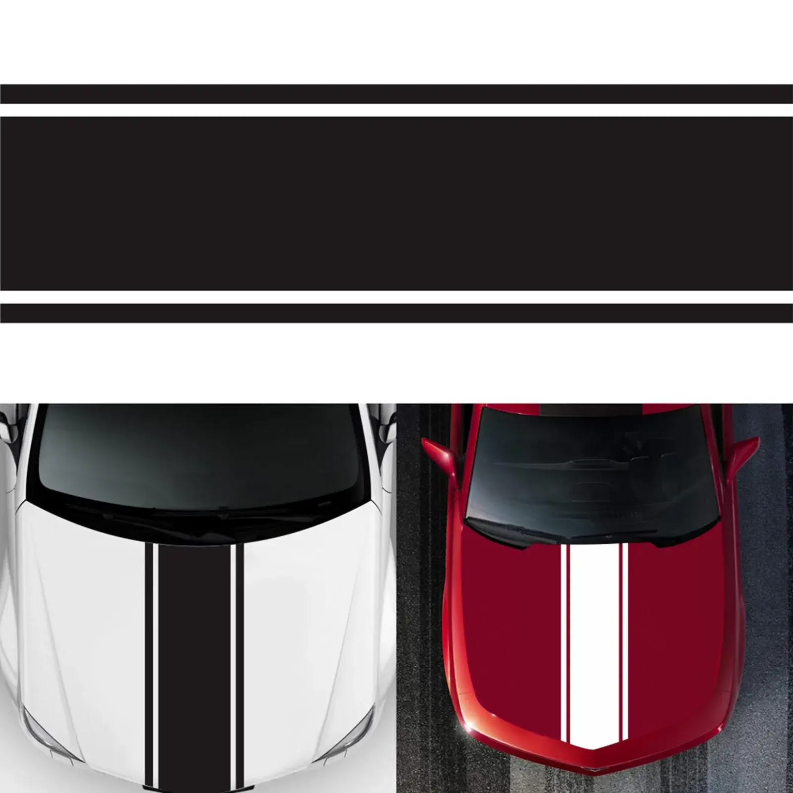 Car Hood Stripe Sticker Universal Auto Racing Stripes Body Side Vinyl Modified S