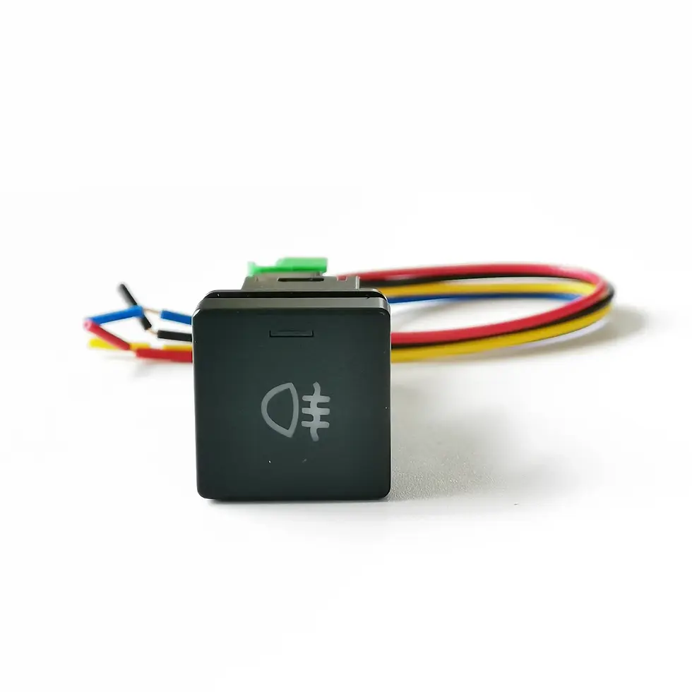 Thumbnail: 1Pc Car DRL LED Power on Off Front Fog Lamp Spotlights Switch Button with Connec