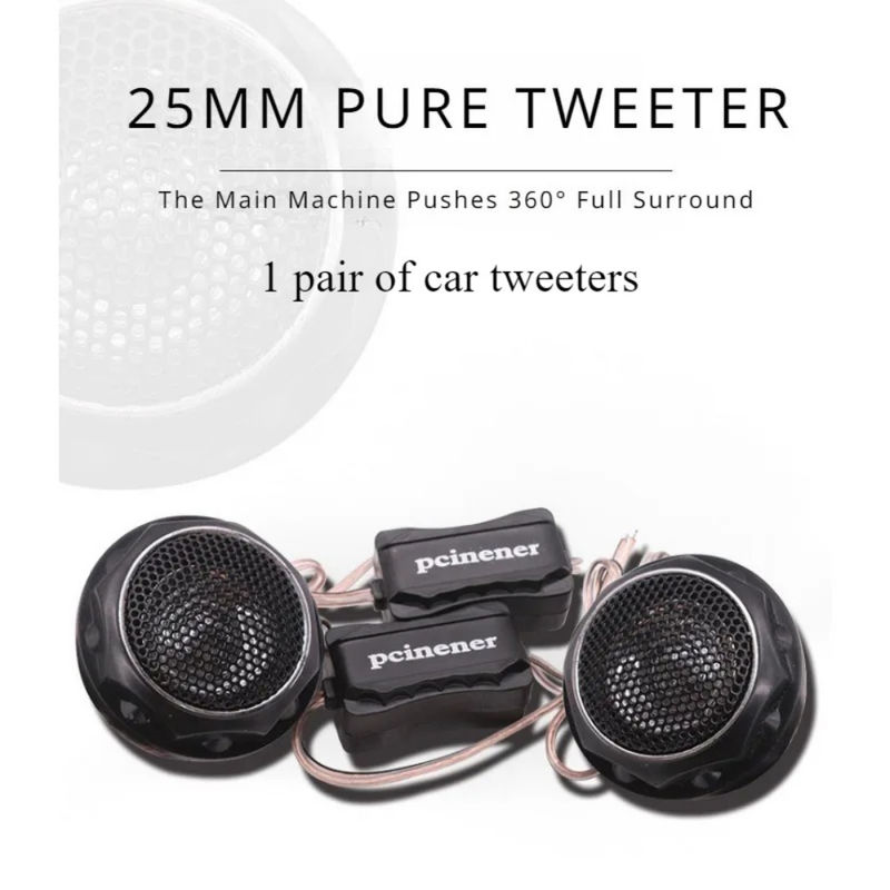 Thumbnail: 2PCS Car Audio Modified Tweeter DC12V Tweeter System Door Speaker Car Tweeter Lo