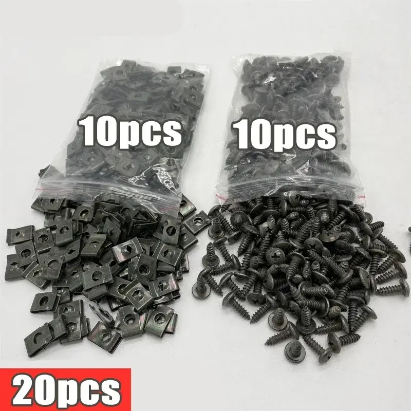 Thumbnail: Mixed Car Motorcycles Metal 100/10pcs Screw Tapping Fastener U-Type with Screw A