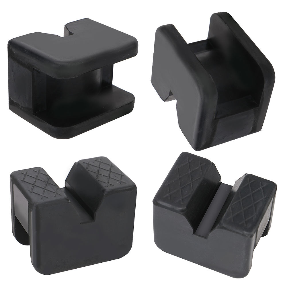 Thumbnail: Universal Rubber Frame Rail Adapter Slotted Jack Pad Black Car Lift Jack Stand