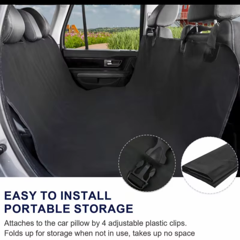 Thumbnail: Car Rear Seat Cover Dog Mat Blanket Hammock Pup Travel Pad Protector Durable Fit