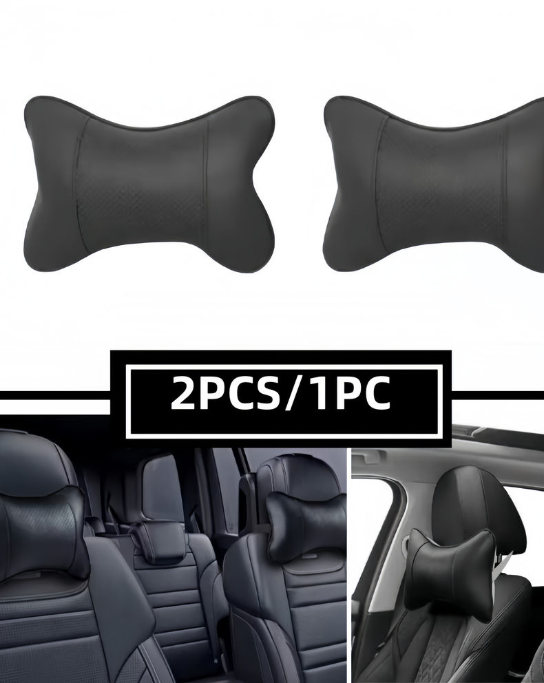 Breathable Mesh Car Headrest Pillow Universal Side Support Neck Cushion with PU