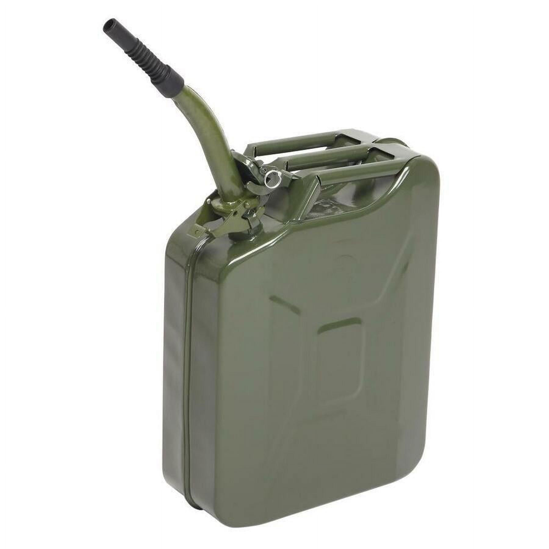 Gasoline Fuel Can, Metal Gas Tank in Army Green, 5 Gallon
