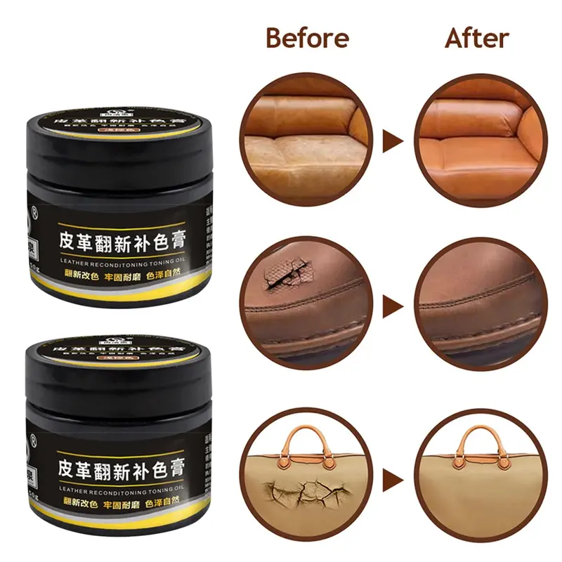 Thumbnail: 50ml Car Care Liquid Leather Repair Kit Auto Complementary Color Paste Car Seat