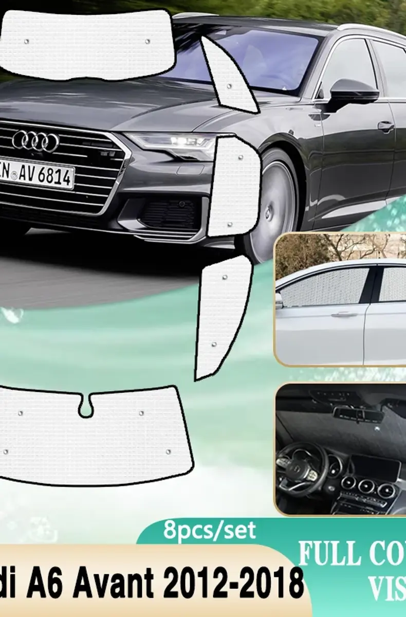 Full Cover Sunshades For Audi A6 Avant C7 4G 2012~2018 Full Surround Windshield