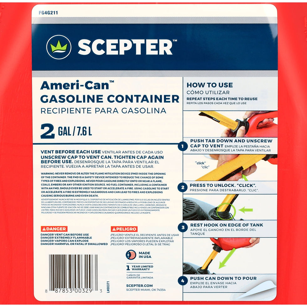 Thumbnail: Scepter Ameri-Can 2 Gallon Gas Can, FG4G211, Red