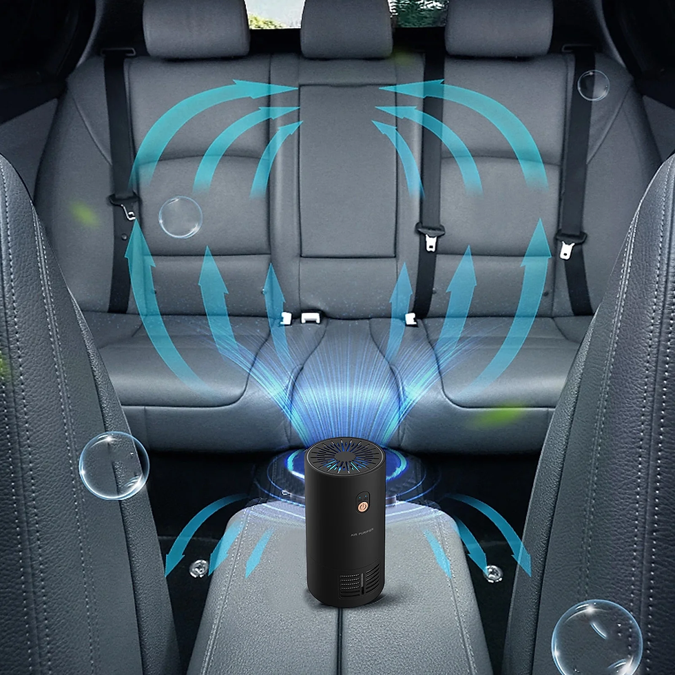 Thumbnail: USB Charging Portable Car Air Purifier - Compact Design for Indoor and Vehicle U
