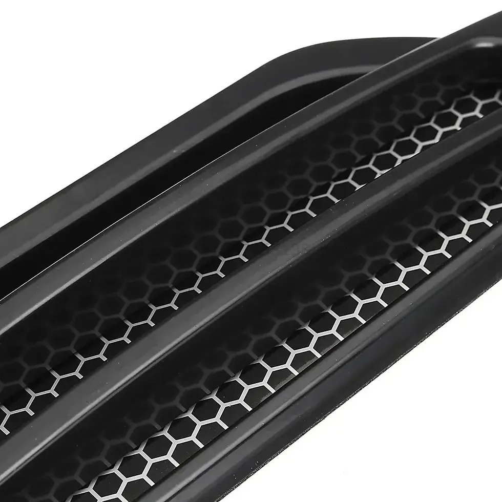 Thumbnail: Universal Car Side Fender False Vent Sticker Racing Intake Grille Trim Chrome De