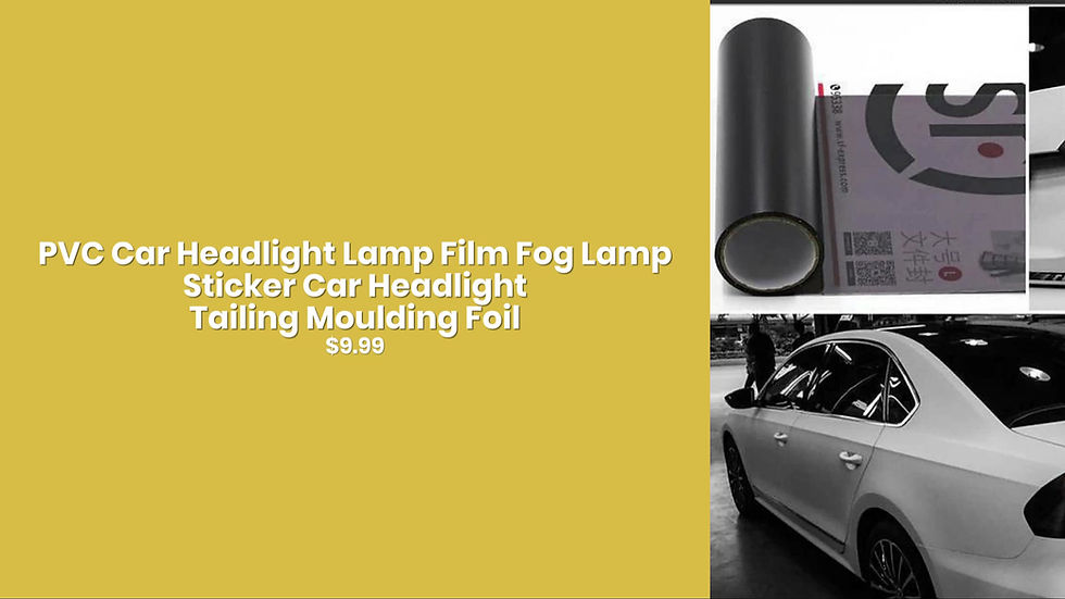 Thumbnail: PVC Car Headlight Lamp Film Fog Lamp Sticker Car Headlight Tailing Moulding Foil