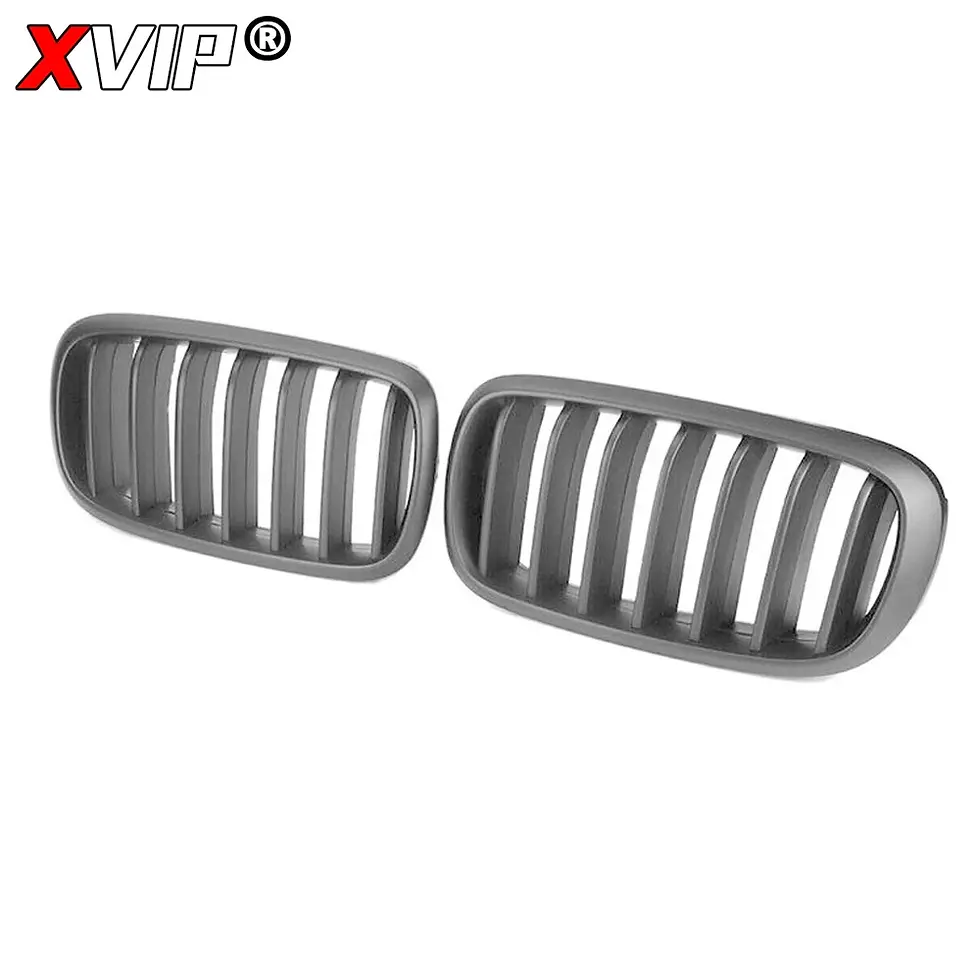 Thumbnail: XVIP Black Double Line Style Front Bumper Racing Grilles For BMW X5 F15 X6 F16 2