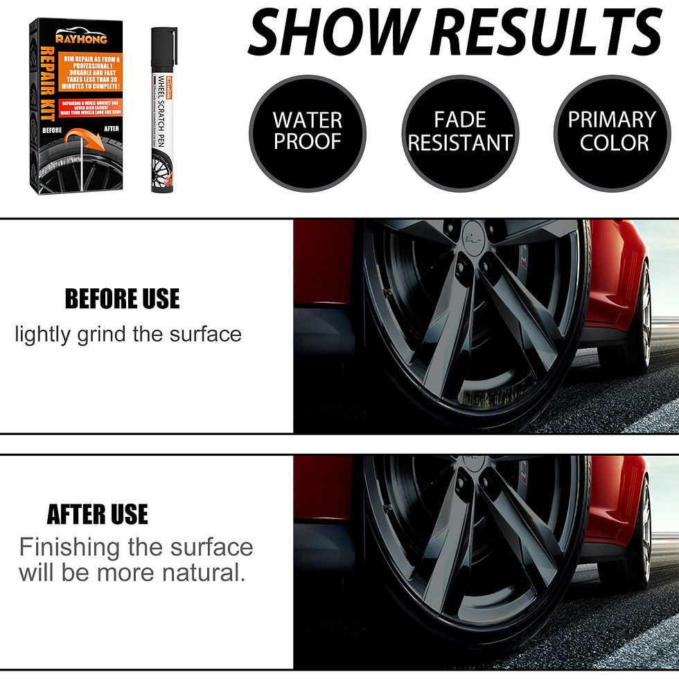 Thumbnail: Wheel Rim Repair Kit Black Automobile Alloy Wheel Rims Scratch Remover Pen Wheel