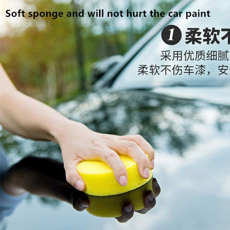 Thumbnail: 12Pcs Car Foam Sponge Wax Applicator Cleaning Detailing Pads Car Waxing Polishin