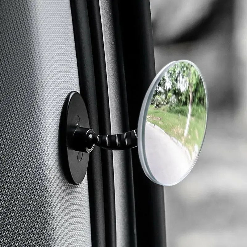 1 Set 5cm Universal Car 360 Blind Spot Side Mirror Stick on Glass Adjustable Saf