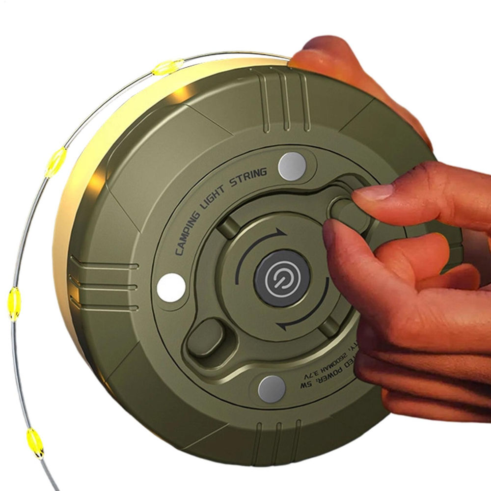 Camping Light LED Reel String Lights Outdoor USB Camping Lamp Recyclable LED Atm