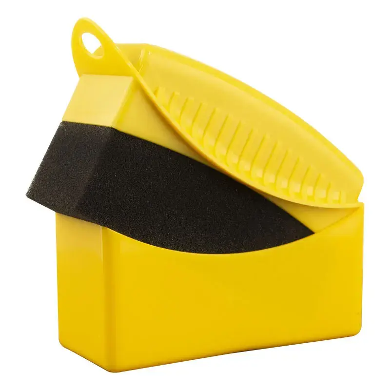 Thumbnail: Car Wheel Polishing Waxing Sponge Brush With Cover ABS Washing Cleaning Tire Con