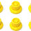 Thumbnail: Ethyie 10 Pack Replacement YELLOW SPOUT CAPS Top Hat Style fits # 900302 90..
