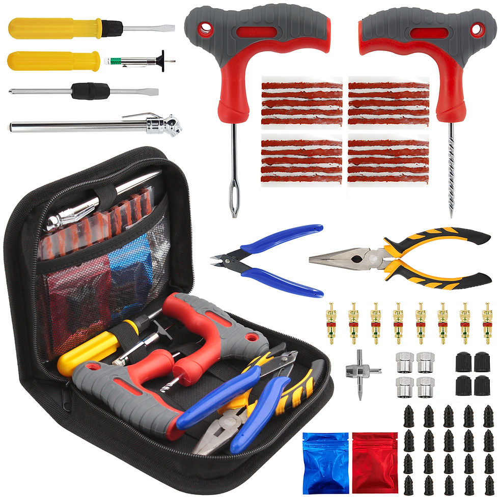 Thumbnail: Car Tire Repair Tool Kit Auto Emergency Flat Tire Puncture Plug Needle Nose Plie