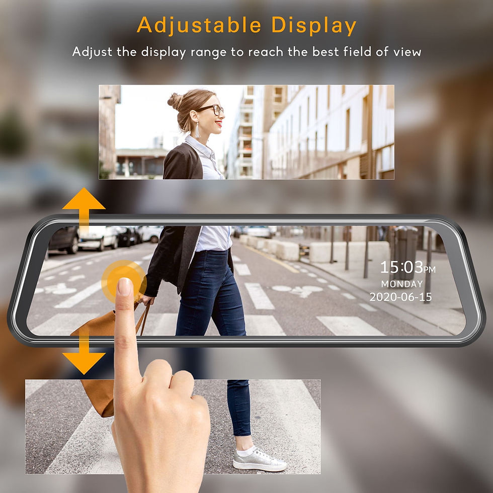 Thumbnail: TOGUARD 1080P Mirror Dash Cam for Car, 10" Full Touch Screen Dash Cam
