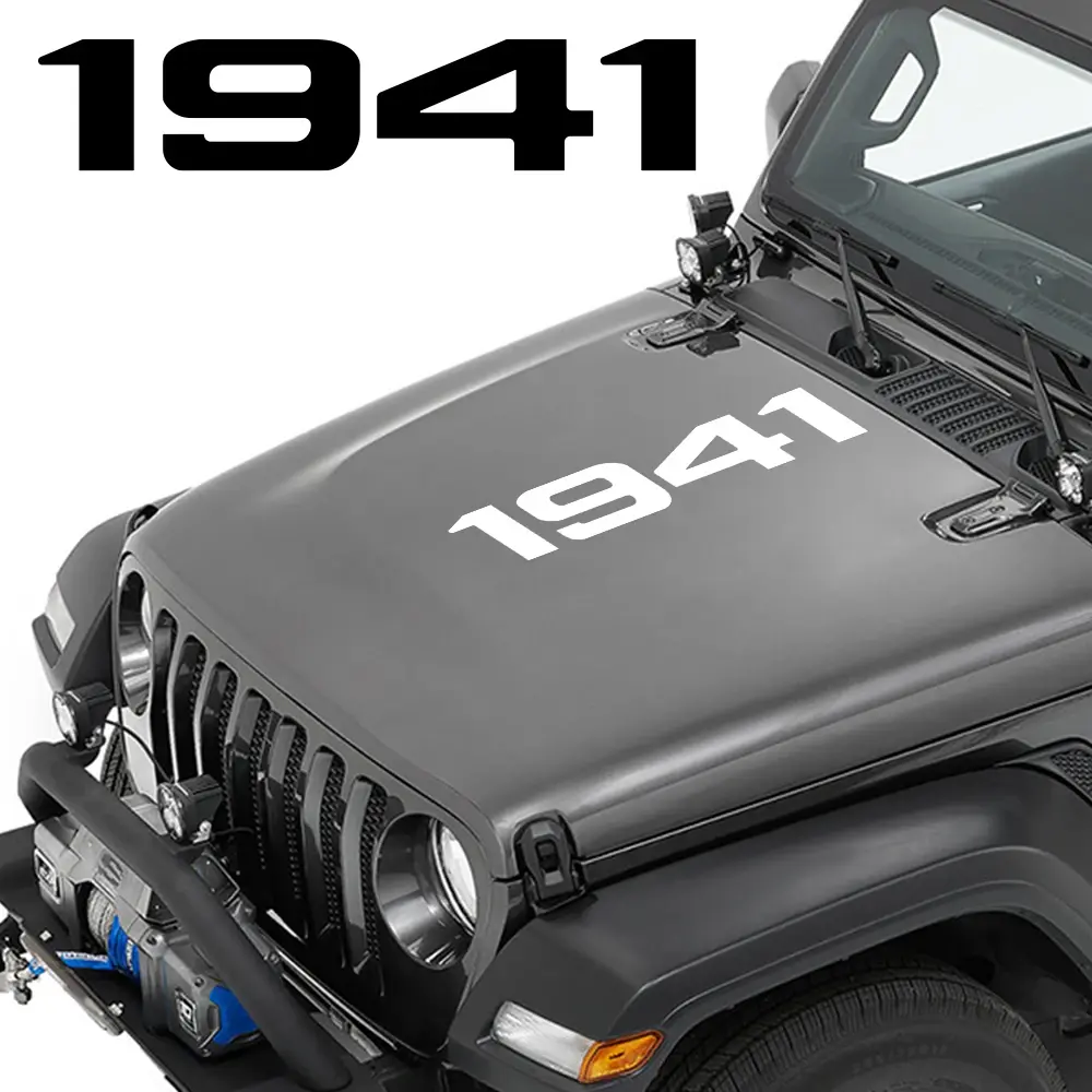 1941 Styling Car Hood Body Sticker For Jeep Wrangle Grand Cherokee Wagoneer Rene
