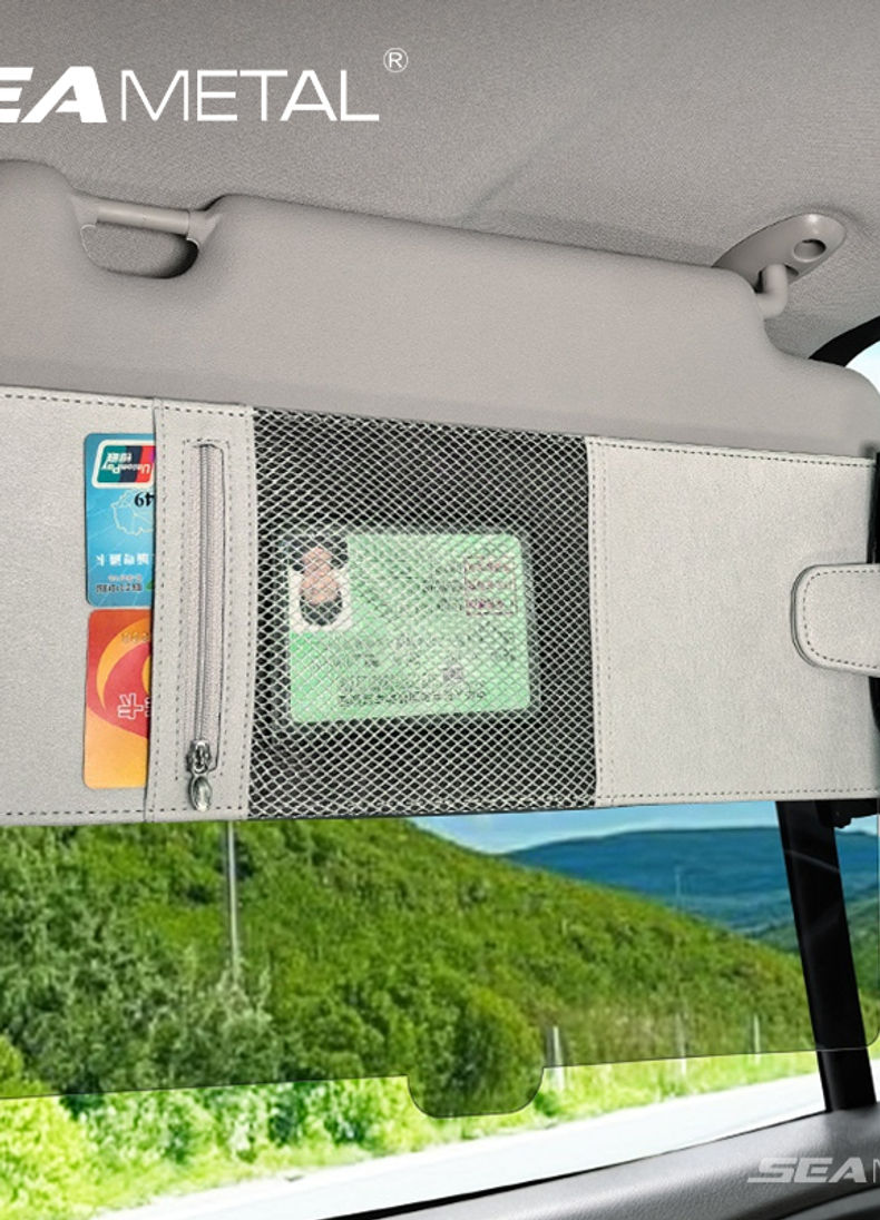 SEAMETAL Car Sun Visor Extender Anti-Glare HD Mirror Sun Protection Sun Shade Po