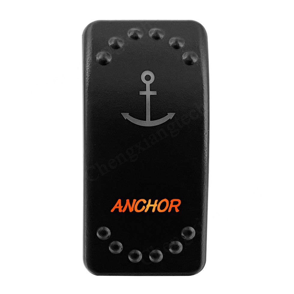 Thumbnail: ANCHOR Rocker Switch Momentary 3 Position 7Pin DPDT (ON) OFF (ON) Switch 12V 24V