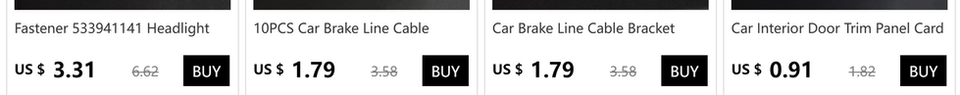 Thumbnail: 20/50 Headlining Roof Lining Rear Body Panel Trim Clips For VW Golf MK4 MK5 Polo