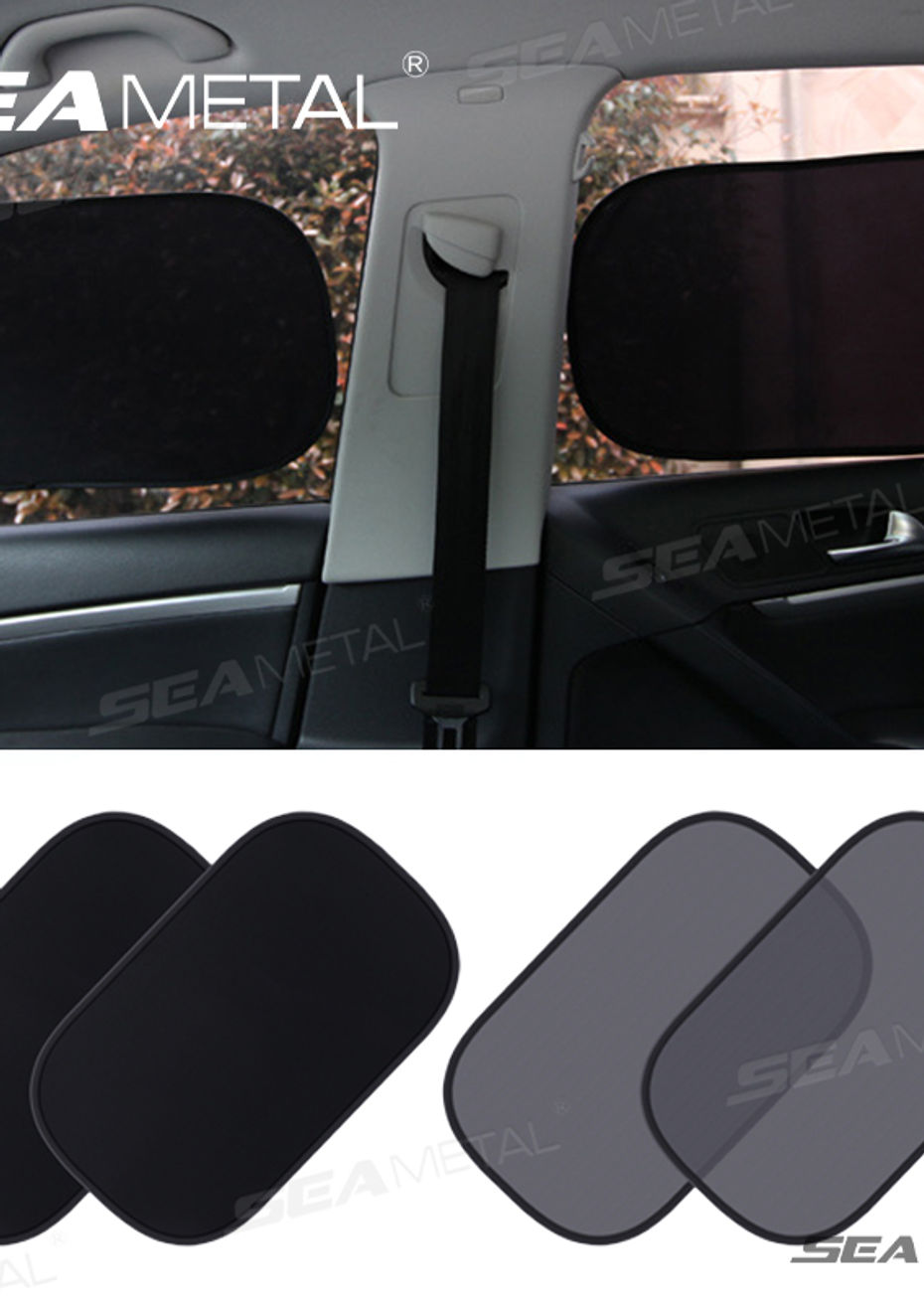 SEAMETAL 2PCS Car Electrostatic Sunshade UV Protector Self Adhesive Car Side Win