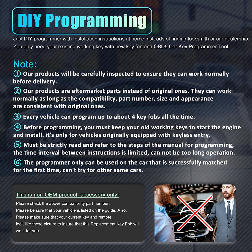 Thumbnail: Key Programmer with Keyless Entry Remote Key Fob Set for Hyundai Elantra OS..