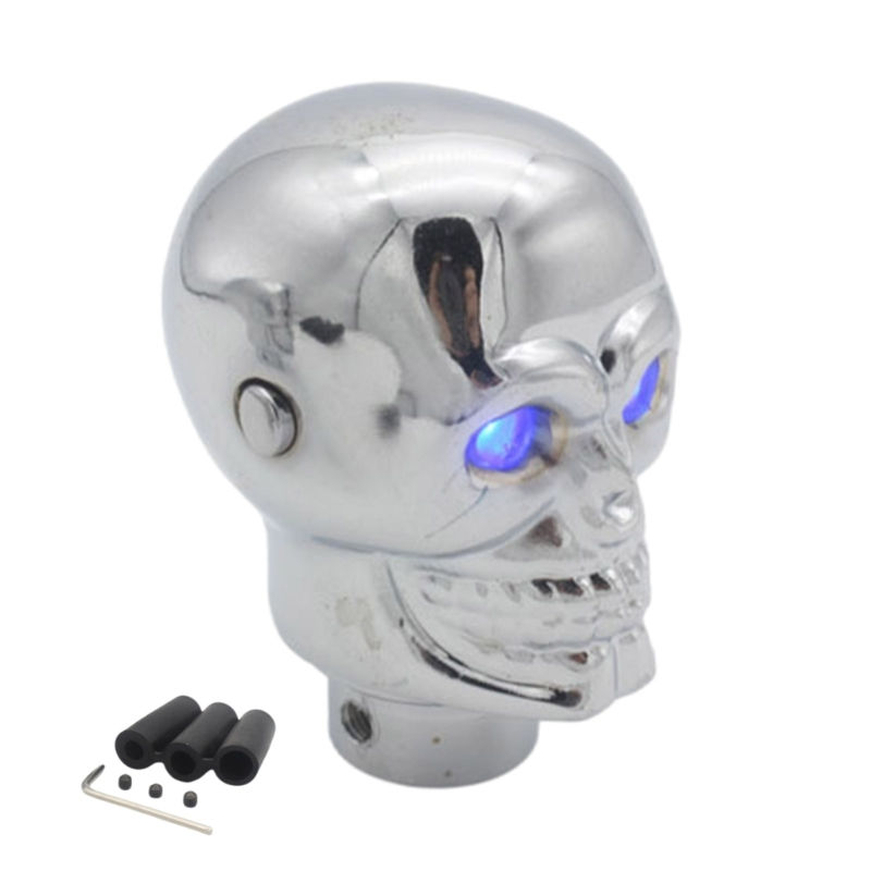 Thumbnail: Unique Skull Head Gear Shifts Knob Shifter Lever with Adjustable LED Light for M