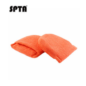 SPTA Soft Microfiber Car Wax Applicator Mitts Wax Foam Applicator Pad For Apply