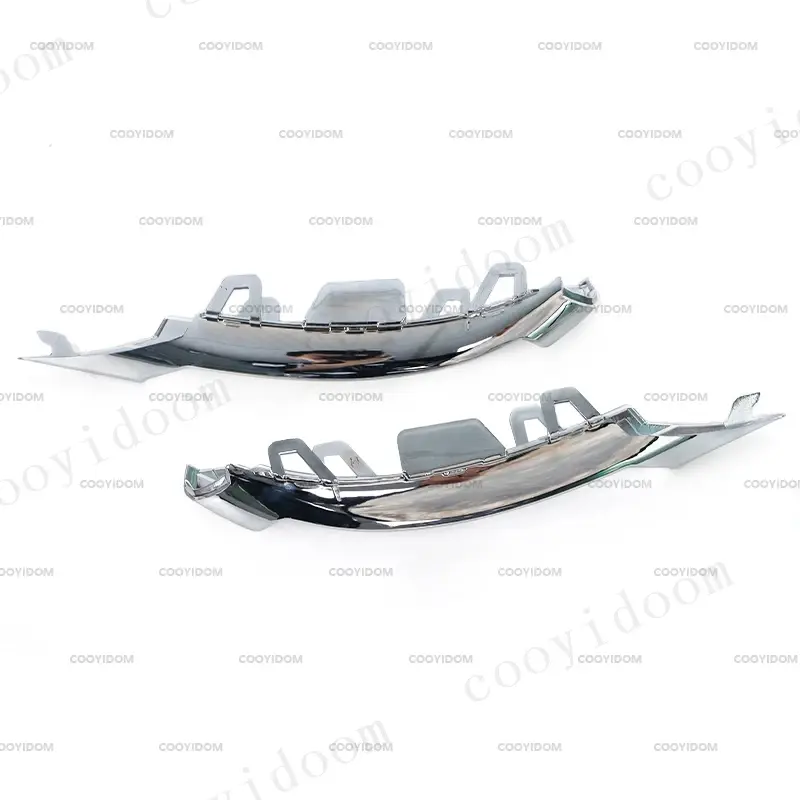 Thumbnail: Car Front Bumper Daytime Running Lamp Fog Light Chrome Trim Molding For Mercedes