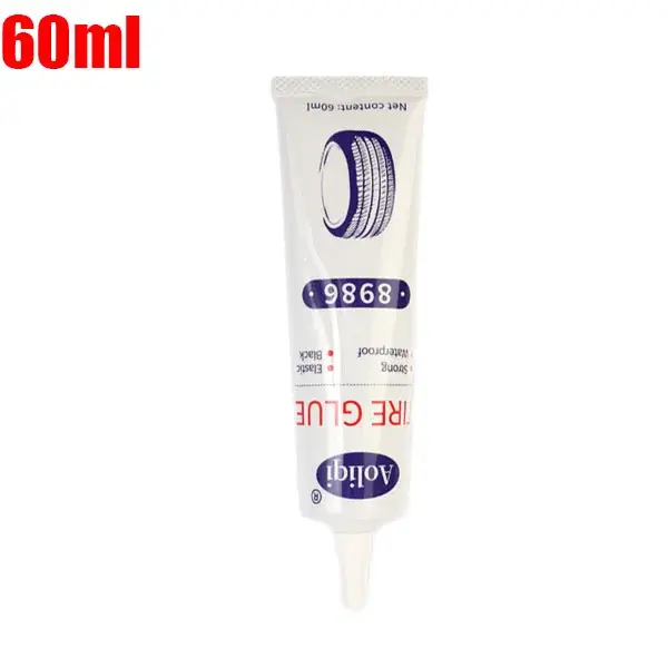 Thumbnail: 2Pcs New Tire Repair Glue Liquid 60ML Strong Rubber Glues Black Wear-resistant N