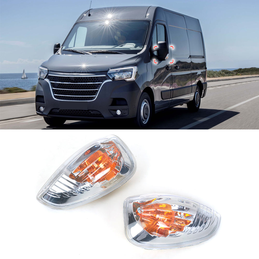 Car Side Wing Mirror Lamp Turn Siganl Light Without Bulb For Renault Master Vaux